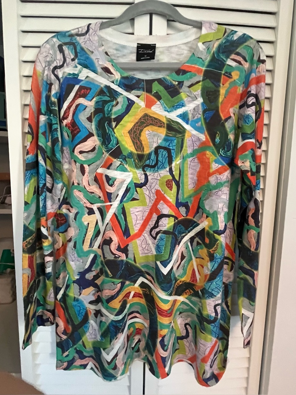 Inoah Made in USA Abstract Top Sz Medium
